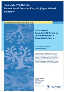 Lehrerbasierte Gesundheitsförderung bei Grundschulkindern in Baden-Württemberg
